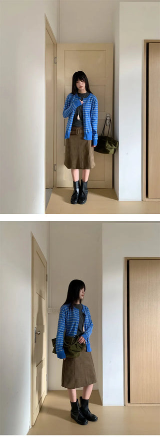 suede midi skirt