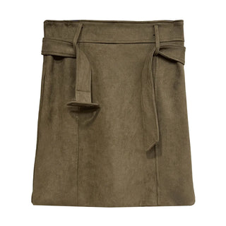 suede midi skirt
