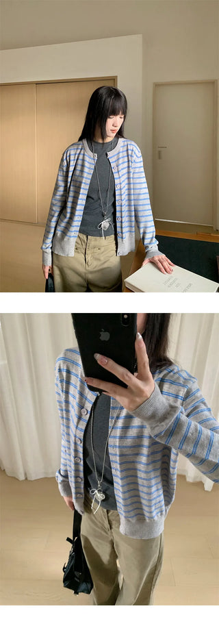 vintage stripe cardigan