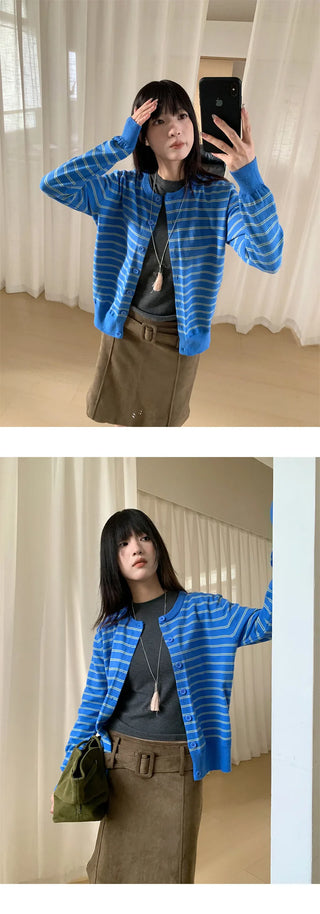 vintage stripe cardigan