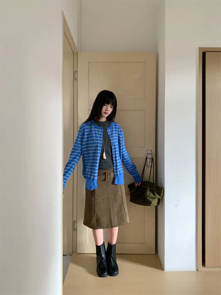 vintage stripe cardigan