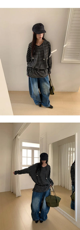 deconstruction wide jeans