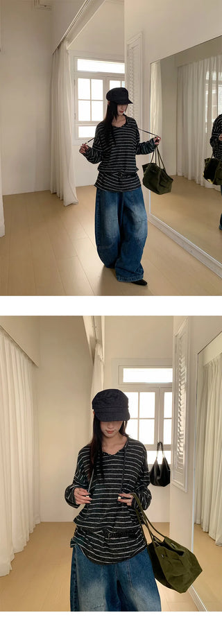deconstruction wide jeans