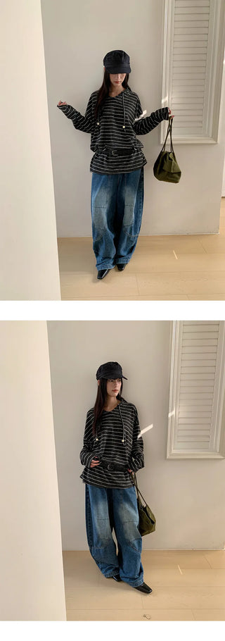deconstruction wide jeans