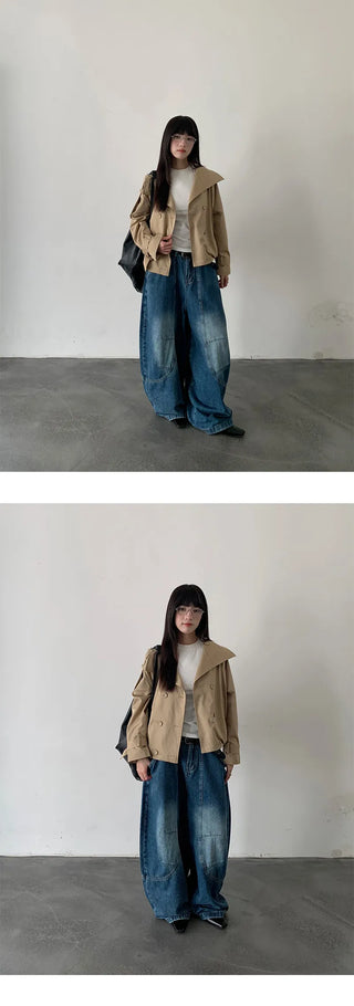 deconstruction wide jeans