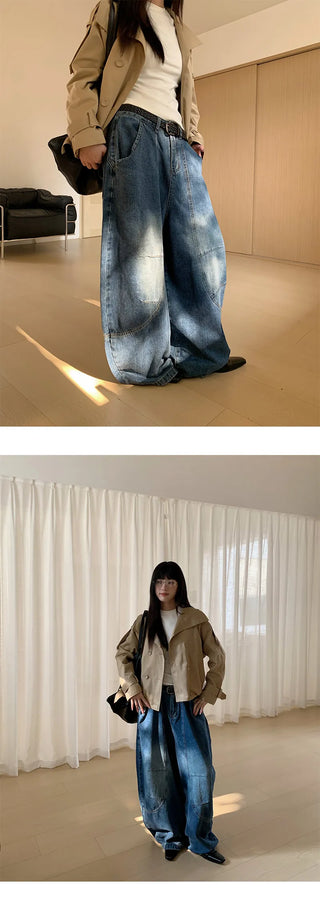 deconstruction wide jeans