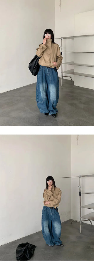 deconstruction wide jeans