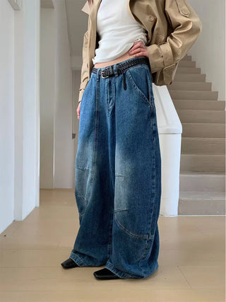deconstruction wide jeans