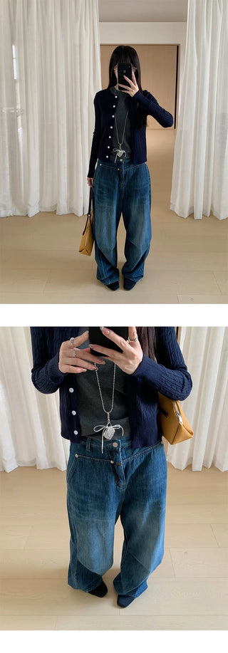 stitching wide pants