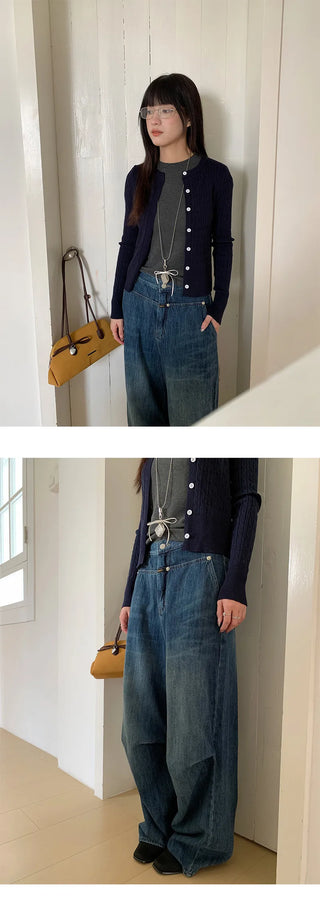 stitching wide pants
