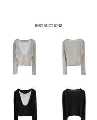 U collar Tops