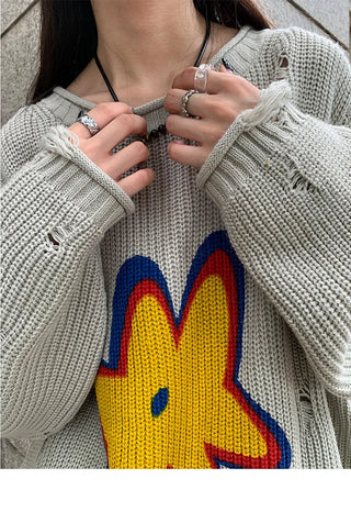 flower print sweater