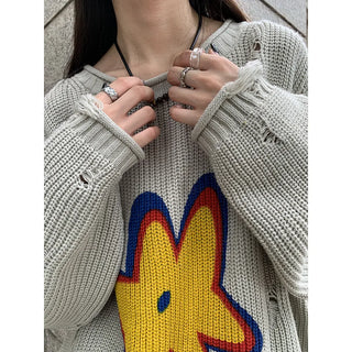 flower print sweater