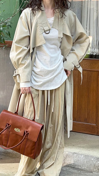 mid-length trench coat