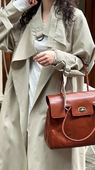 mid-length trench coat