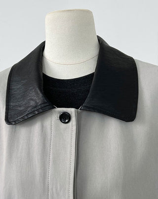 contrast trench coat