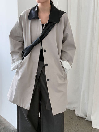 contrast trench coat