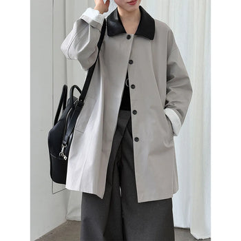 contrast trench coat