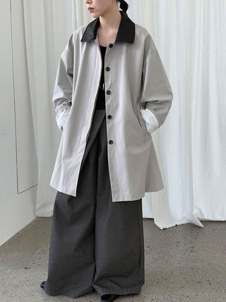 contrast trench coat