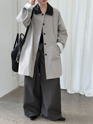 contrast trench coat