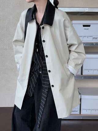 contrast trench coat