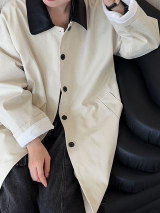 contrast trench coat