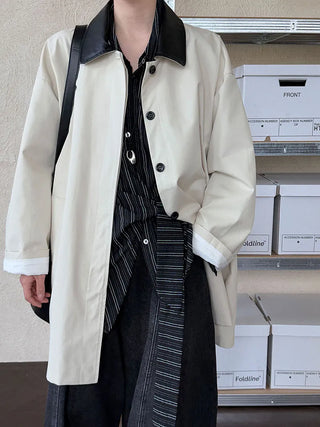 contrast trench coat