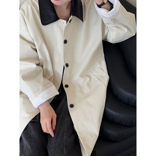 contrast trench coat