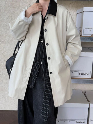 contrast trench coat