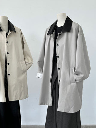 contrast trench coat