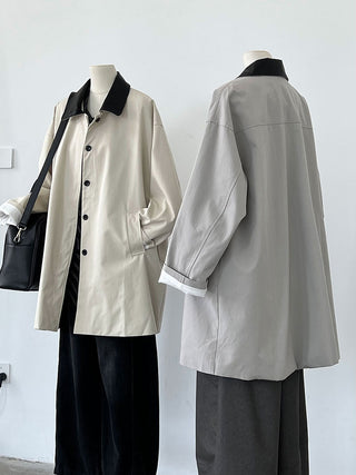 contrast trench coat