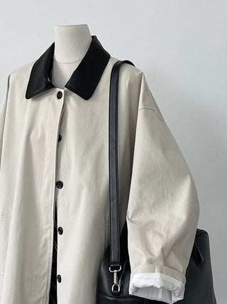 contrast trench coat