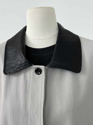 contrast trench coat
