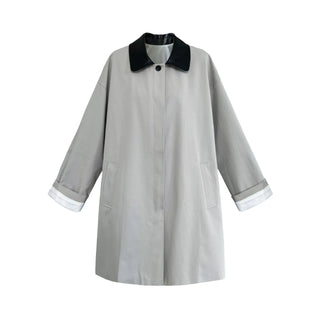 contrast trench coat