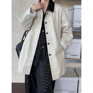 contrast trench coat