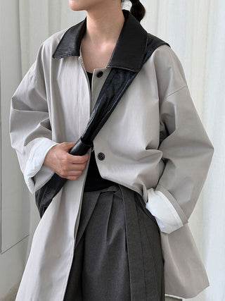 contrast trench coat