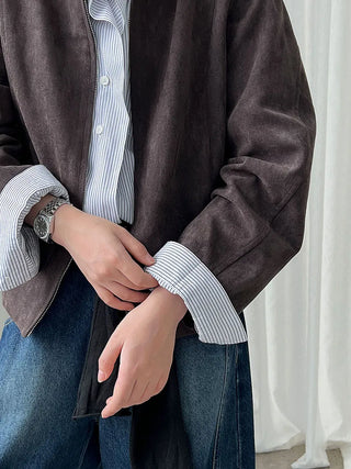 suede short coat