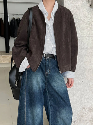 suede short coat