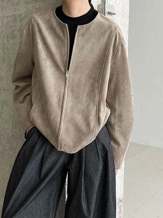 suede short coat