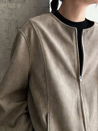suede short coat