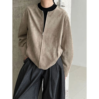 suede short coat