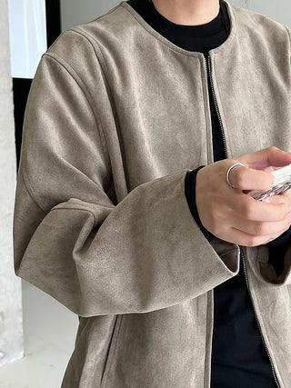 suede short coat