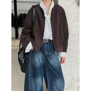 suede short coat