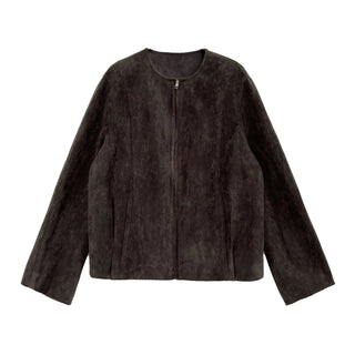 suede short coat