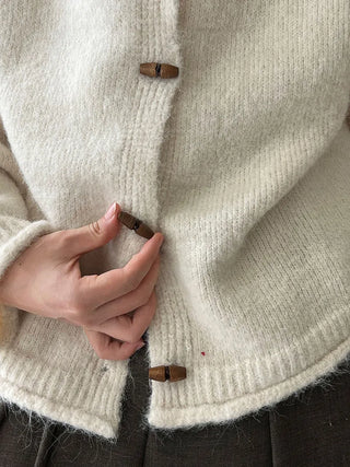 horn button cardigan