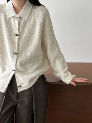 horn button cardigan