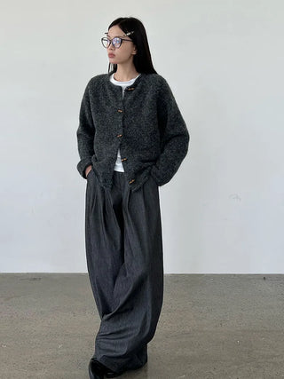 horn button cardigan