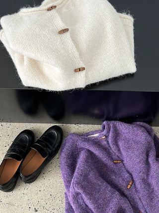 horn button cardigan