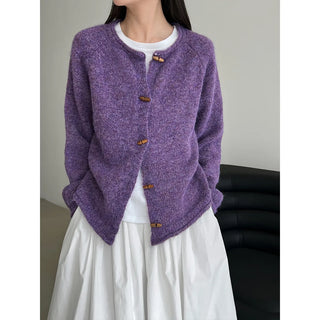 horn button cardigan