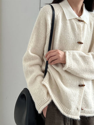 horn button cardigan